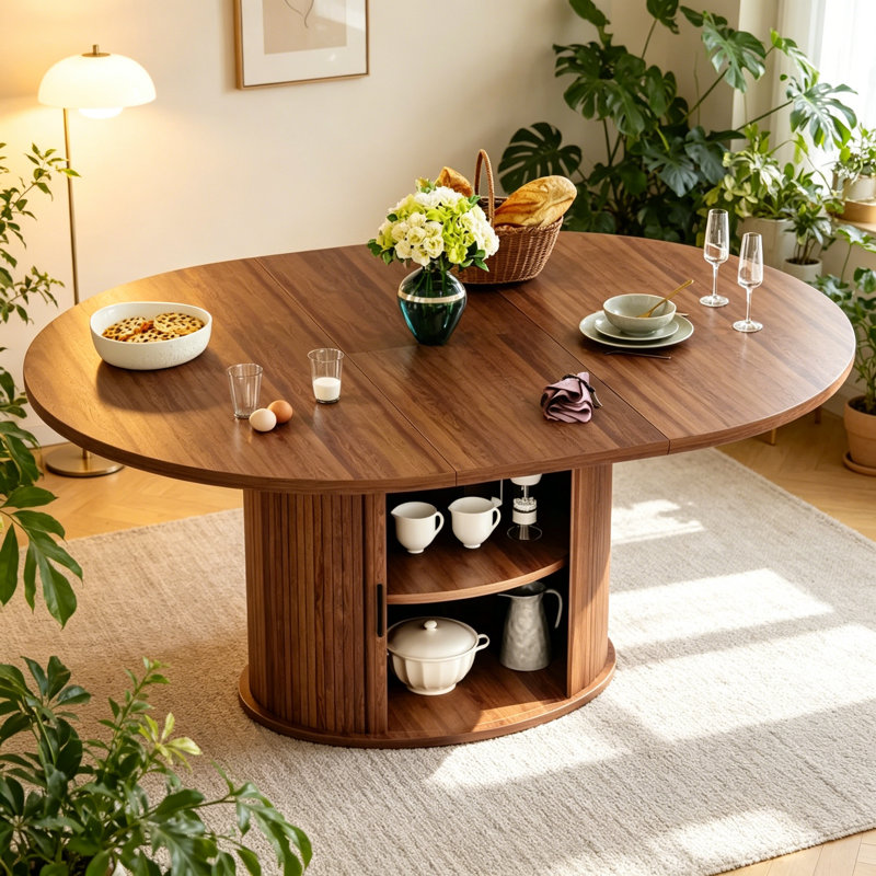 Table de salle à manger, Brun