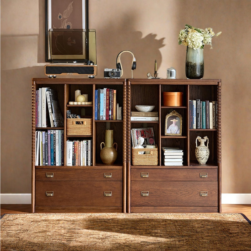 Bibliothèque de style français rétro, Brun