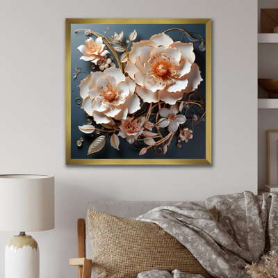" Modern White Roses Transparent Romance "