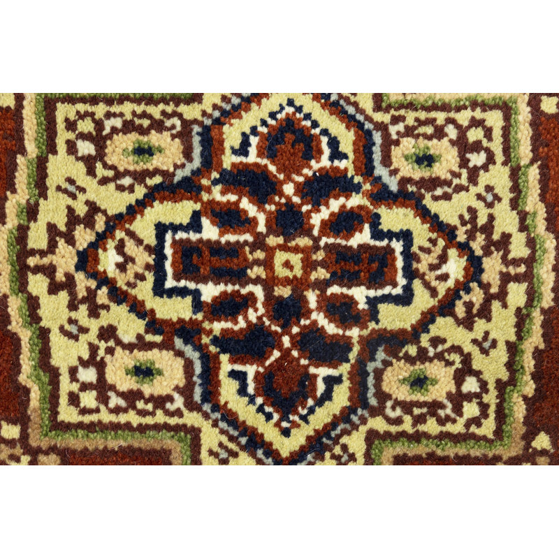 Hanoverton Oriental Handmade Hand-Knotted Rectangle 2' x 2'11" Wool Area Rug in Red/Black