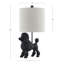 Lampe de table chien en résine avec abat-jour en lin-734068186