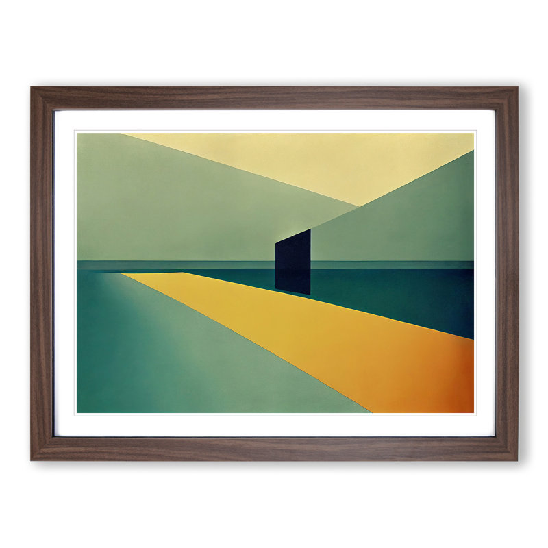 Bold Suprematism Vol.3 Abstract - Single Picture Frame Print, 46cm H x 64cm W x 2cm D, Walnut Framed