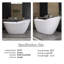 Baignoire de trempage autoportante en acrylique 65 po. X 29,5 po.
