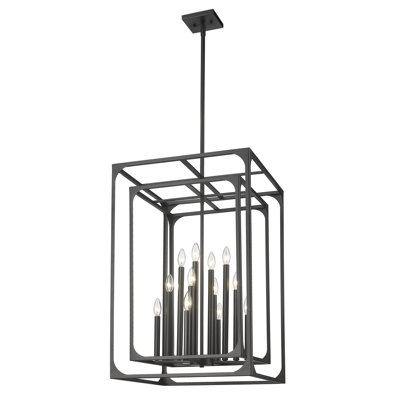 Lustre carré 12 lumières