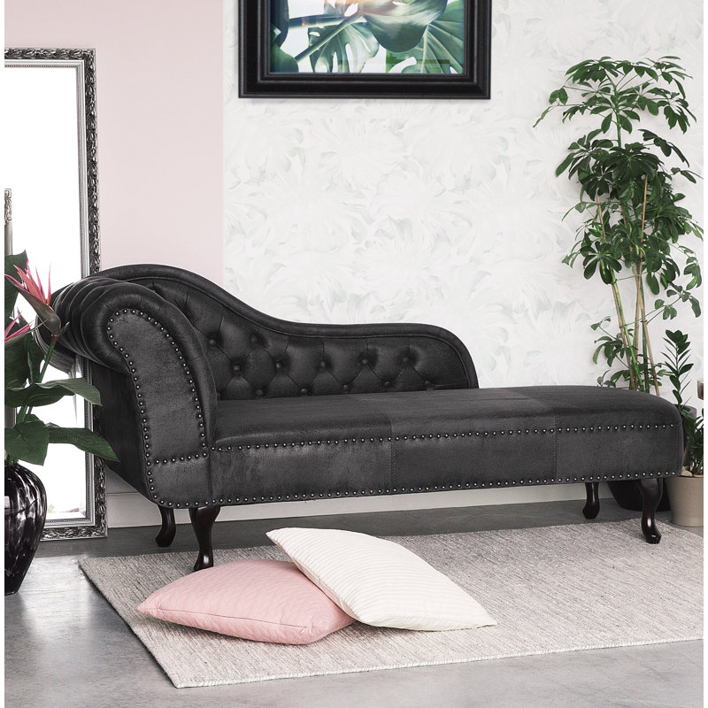 Channahon Upholstered Chaise Lounge, Grey