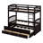 Twin Over Twin Bunk Bed With Trundle And 3 Drawers,Solid Wood Bunk Bed With Ladder And Safety Guardrails-45315811