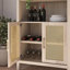 Armoire de rangement arquée avec design bohémien, armoire d'appoint