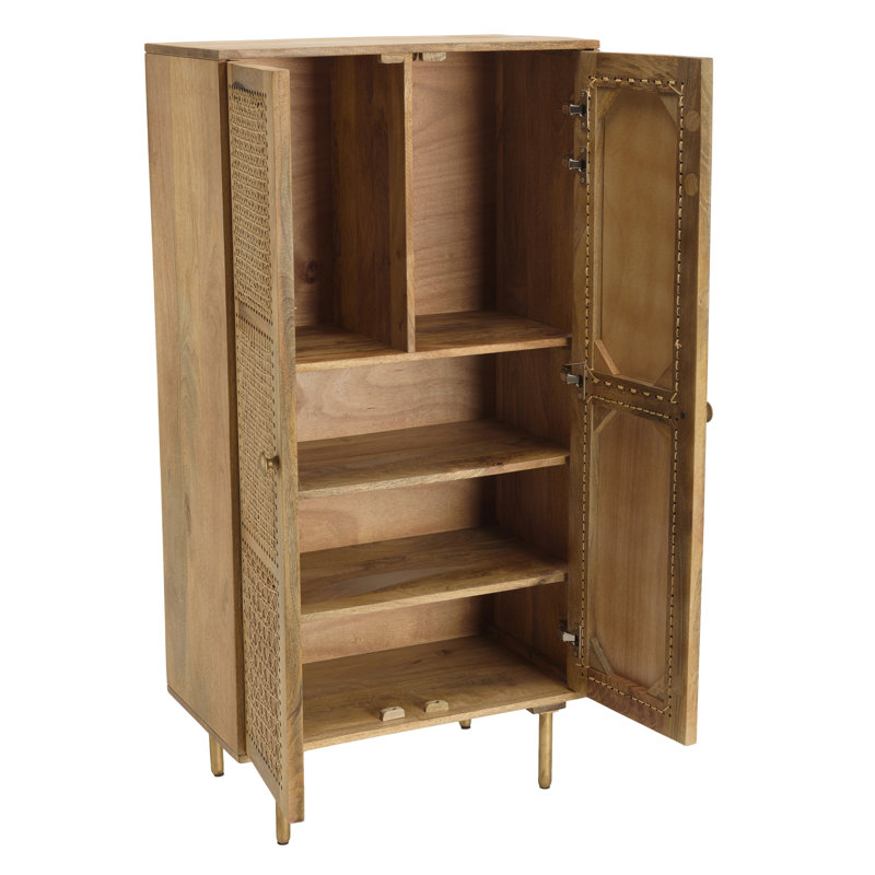 Bornier 2 Door Solid + Manufactured Wood Wardrobe