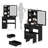 Left Drawer Desktop Makeup Vanity Table With LED Lights And Stool-2083044287