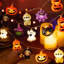 Décorations d'Halloween pour guirlandes de lumières, 20 lumières d'Halloween à DEL à piles (non incluses) avec minuterie et 8 modes de clignotement pour la décoration intérieure