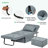 Multi-function Folding Ottoman Sofa Bed With Adjustable Backrest (Medium 36'' Width)-1688763593-1726646983