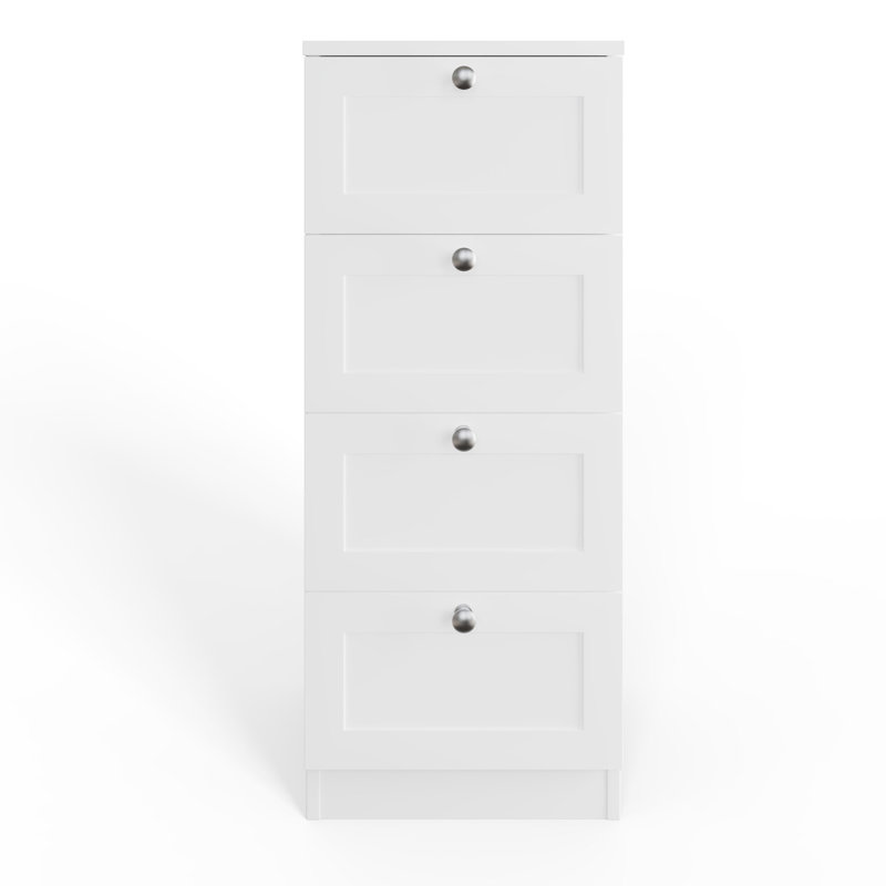 Artus Shaker 4 Drawer Chest Of Drawers Matt White