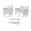 Patio Sense Wicker 4 pc Conversation Sofa, Two Armchairs & Table Cushions Included-Storm Grey Finish