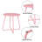 Pink Outdoor Iron Plate Table-1010964409-1010964403