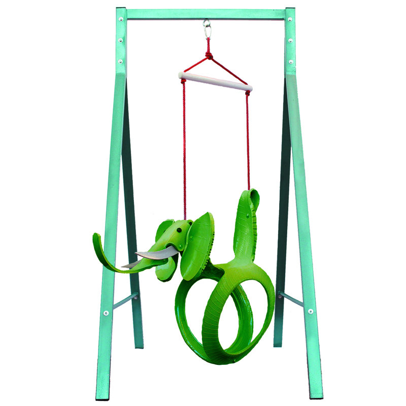 Portique à balançoire éléphant Skylark, Vert