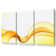 Golden Yellow Wave Canvas 3 Panel Set