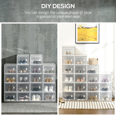 Rebrilliant 18 Pair Stackable Shoe Storage Box & Reviews - Wayfair Canada