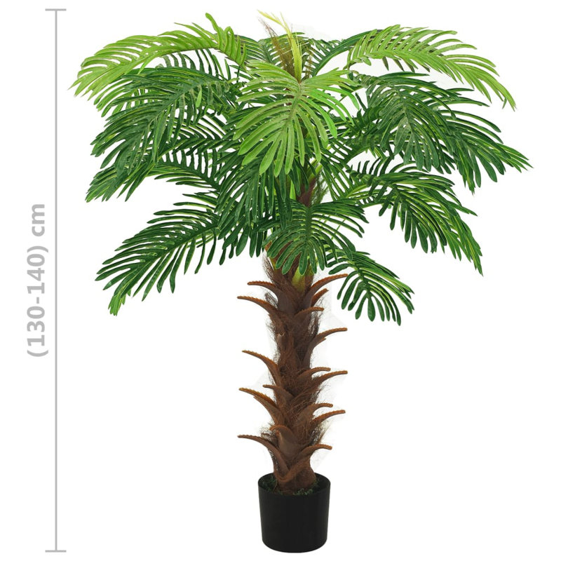 Faux Palm Tree in Pot, 140cm H x 70cm W x 70cm D