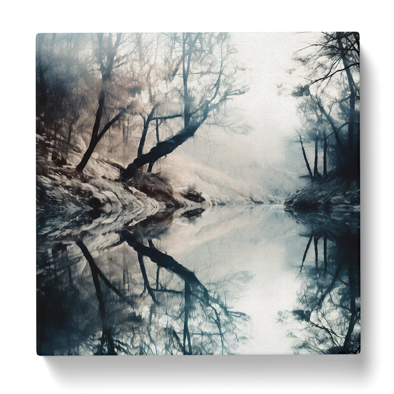 River Double Exposure - Wrapped Canvas