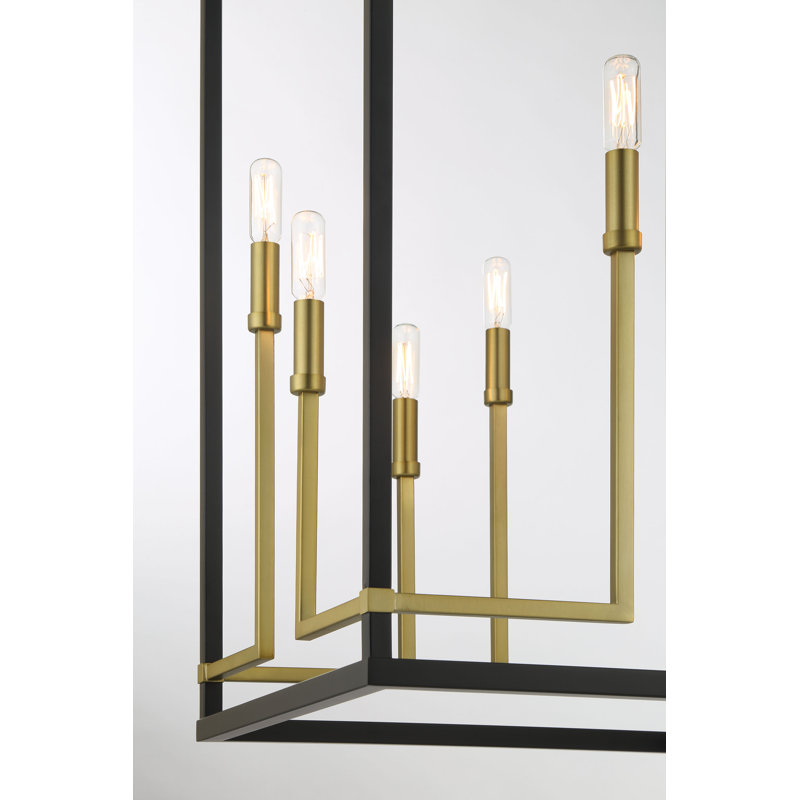 Everly Quinn Deolinda Coal And Soft Brass Pendant Light, 29.75" H x 18" D