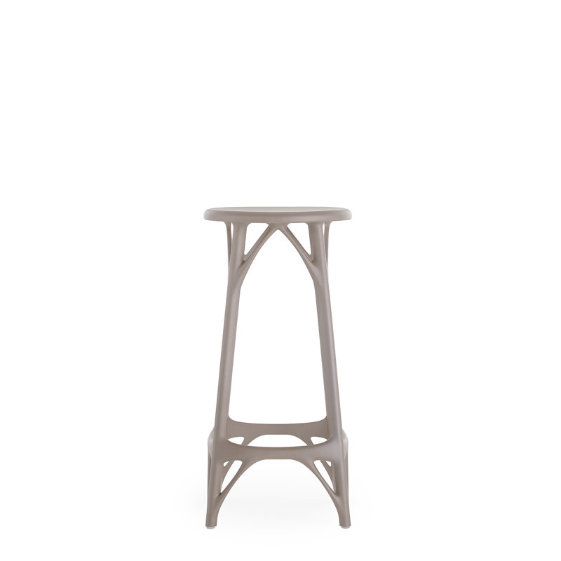 A.I. Outdoor Bar Stool, Gray, Counter Stool (26" Seat Height)