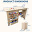 Table de couture pliante avec design compact, roues et tablettes de rangement, plateau de rangement pour la chambre à coucher-124977443-124977444