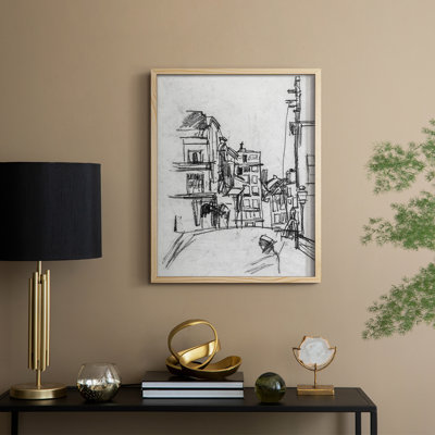 Reproduction florale vintage avec encadrement cccxlv - bois massif