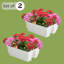 Ensemble de 2 boîtes à fleurs sur rail Railing - boîtes à fleurs de 20,75 pouces avec inserts de drainage amovibles - jardinières extérieures de 6 gallons pour décor de porche, de terrasse ou de balcon, convient aux rails de 3 po à 4 po de Pure Garden (blanc)-1897313120-1938908947