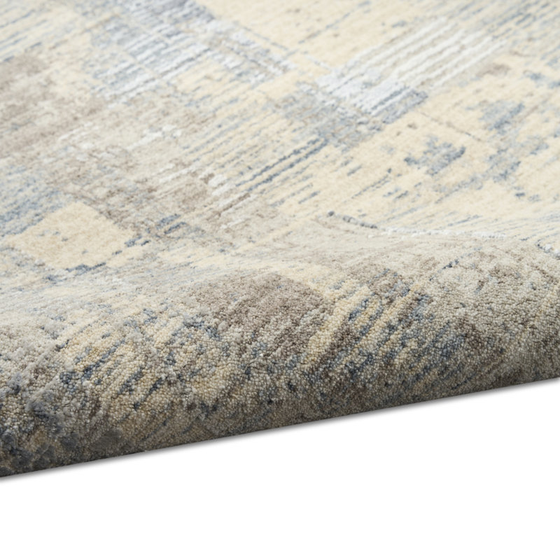 CK089 DRIFT RUG Rectangle Abstract Area Rug, Blue Beige, Rectangle 274 x 366 cm
