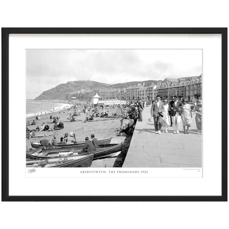 Aberystwyth, The Promenade 1925 by Francis Frith - Single Picture Frame Print, 40cm H x 50cm W x 2.3cm D