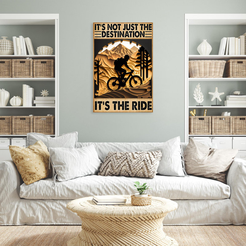 «Cycling Its The Ride» - 1 pièce rectangulaire «A Cycling Its The Ride», H 14 po x l 11 po x P 1,25 po
