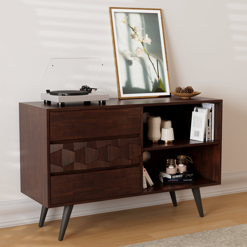 Georgina Solid Wood TV Stand for TVs up to 40", Walnut