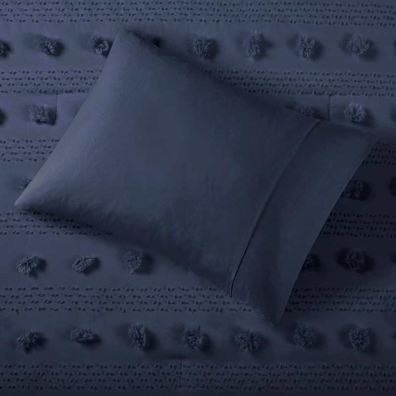 Ensemble d'édredon en jacquard pour lit simple / simple TG, Marine