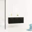 Meuble-lavabo de 48 po, lavabo en résine épaisse avec charnières en acier inoxydable, meuble-lavabo en bois de châtaignier noir, meuble à rebord, armoire, porte à charnières à fermeture douce
