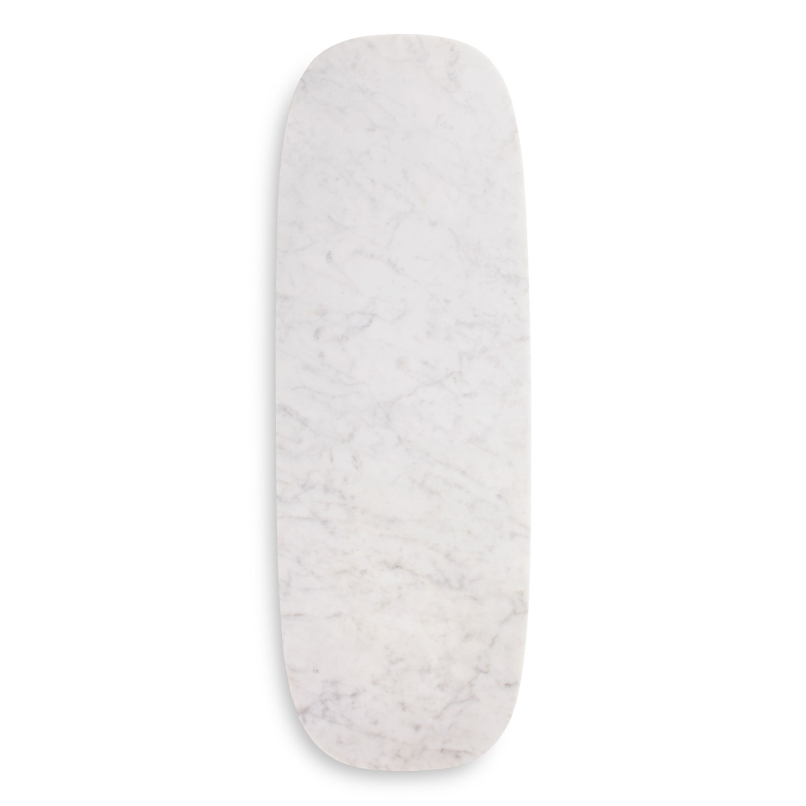 Delicious Modern Marble Tray - Set of 1, 1" H x 26" W x 9" D, White Marble
