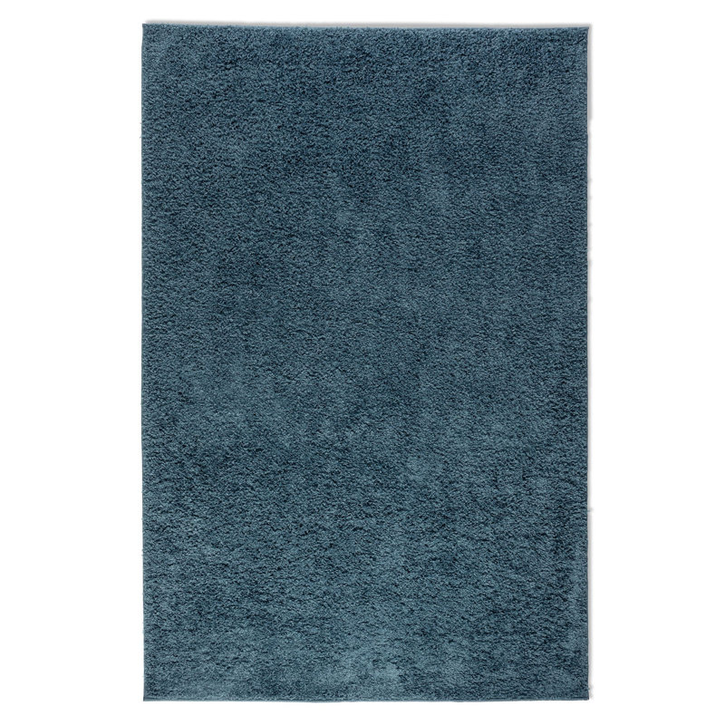Solid Colour Machine Woven Teal Area Rug, Rectangle 80cm x 120cm