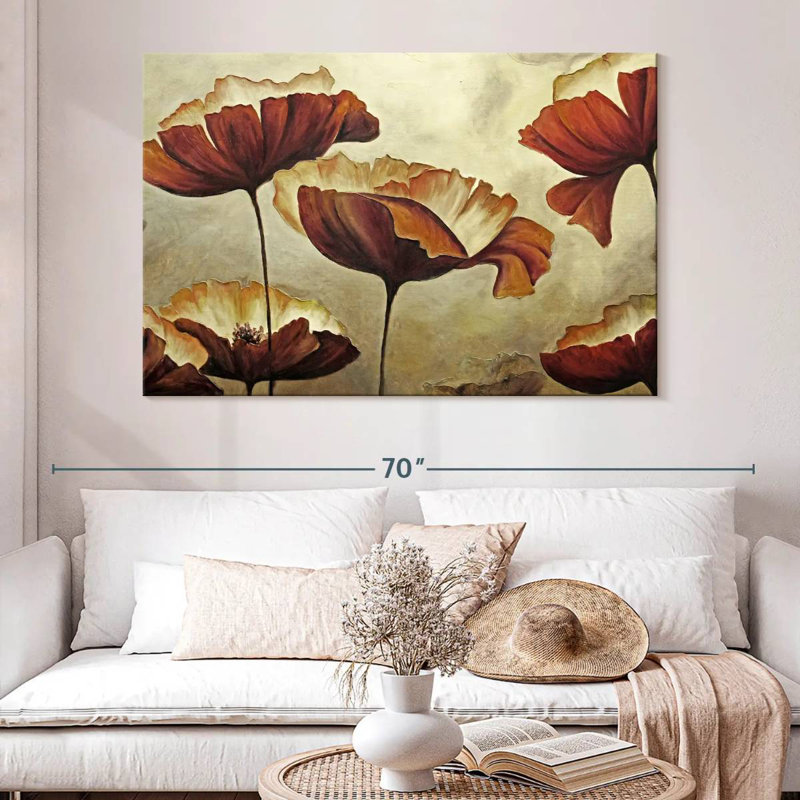 Coquelicots Harnek, H 34 po x l 51 po