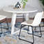 Ensemble de salle à manger 5 pièces avec table à tréteaux et 5 chaises élégantes-1151602981