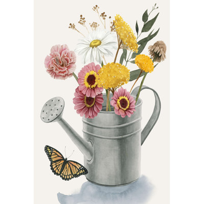 «Watering Can Bouquet I», reproduction sur toile tendue