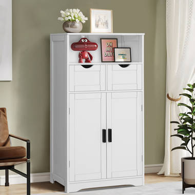 Colton 4 - Shelf Storage Cabinet Sand & Stable Finish: Rural Pine