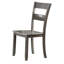 Chaises de salle à manger en bois gris, 2 pièces avec dossier, transitionnel contemporain pour la zone, bois de dossier de pièce de construction, meubles de style moderne et bois massif