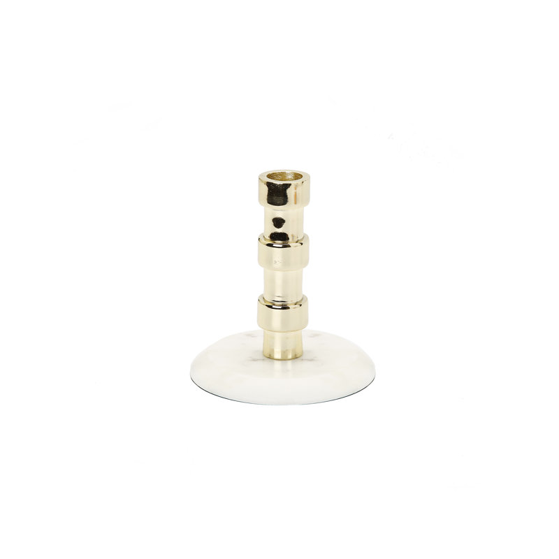 Bougeoir de table en pierre, H 5,5 po x l 1 po x P 1 po