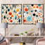 Cleus - Ensemble de 2 collages carrés à formes abstraites-101858351-101858348