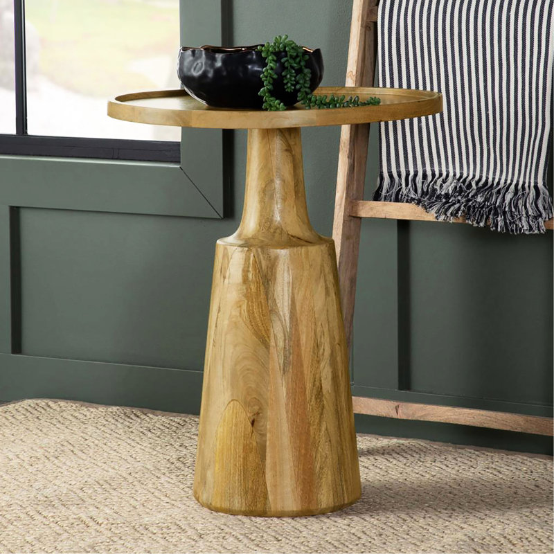 Table d'appoint à piédestal pour salon, chambre à coucher