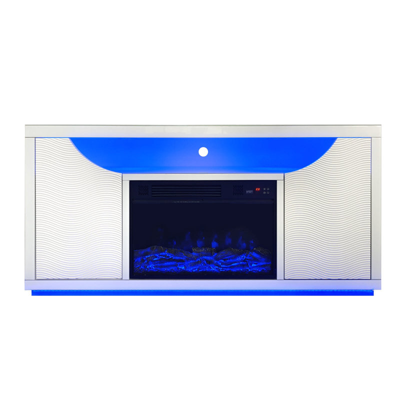Maya White Fireplace