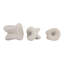 Sculptures modernes en coquille de résine pour la décoration intérieure - Statue de bord de mer, objets décoratifs pour la décoration de salon - ensemble de 3, 6 ", 5", 4 ", blanc