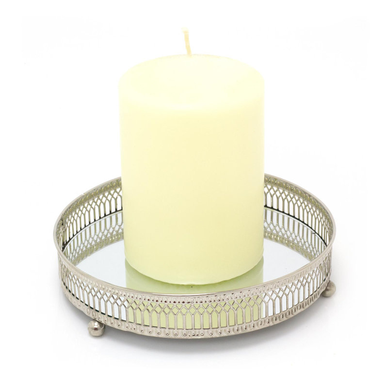 Dilly Mirror Tray, Silver, 20cm W x 20cm D