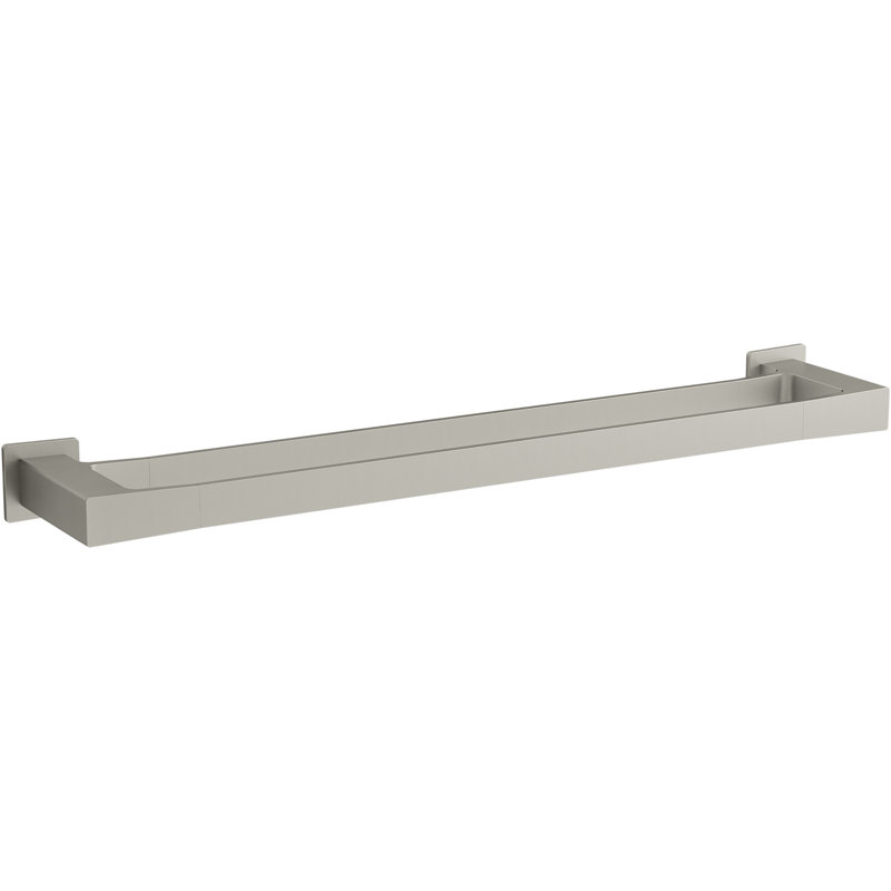 24-In Double Towel Bar, Vibrant Brushed Nickel