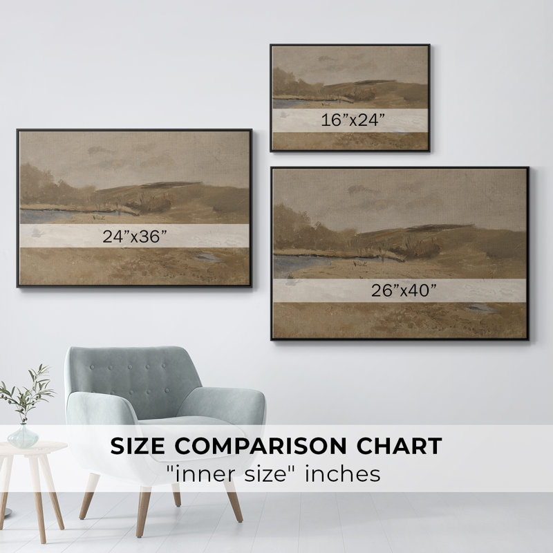 "Vintage Landscape-DCXV III" sur toile, Noir, H 25 po x l 37 po