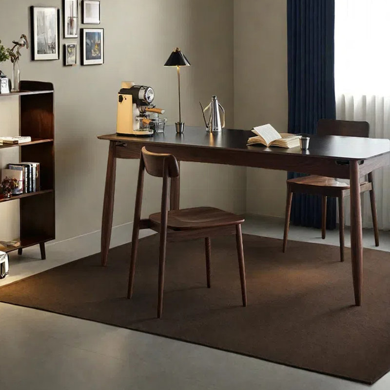 Rectangular family dining table, 29.53"H x 55.12"L x 33.46"W